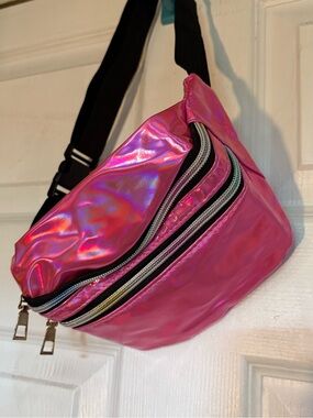 Holographic Pink Women's Fanny Pack Belt Bag